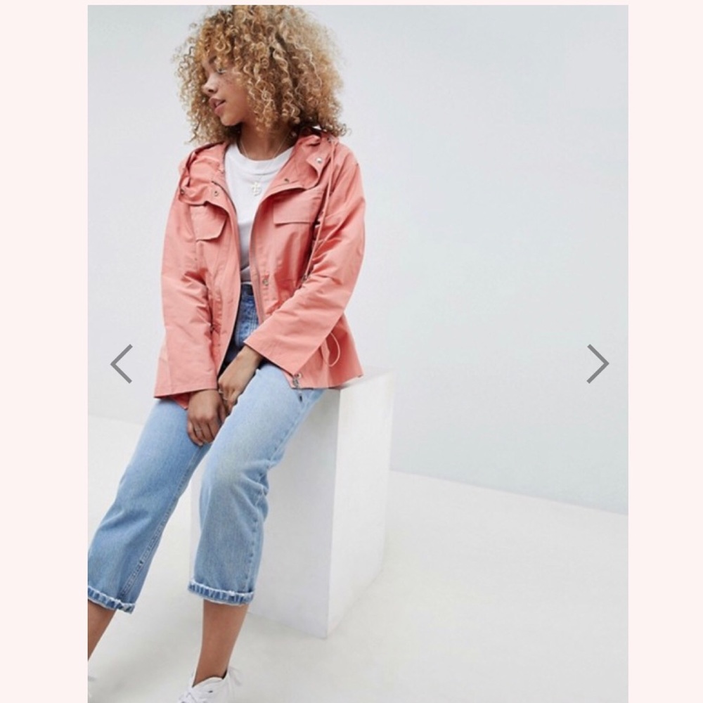 NWT ASOS DESIGN Tie Waist Rainwear Jacket - Picture 1 of 6